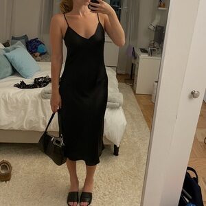 Aritzia Black Midi Dress